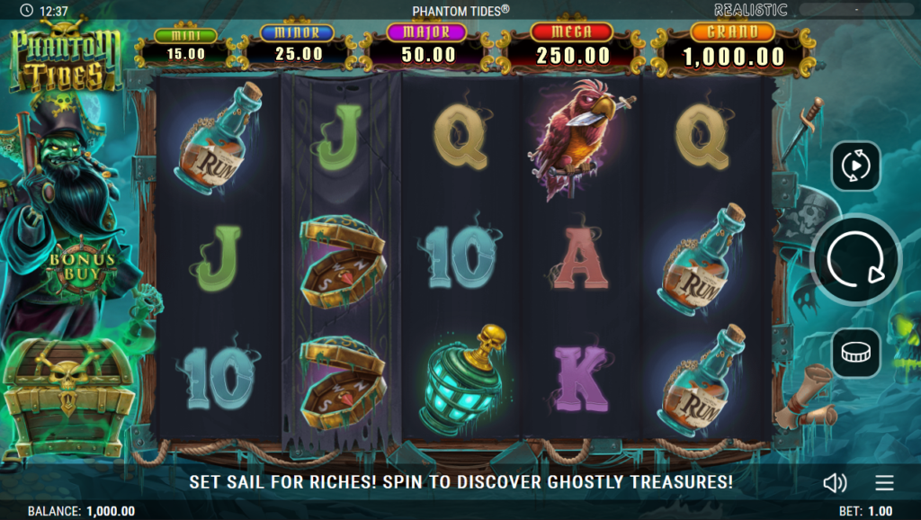 Phantom Tides Realistic Games Slot Review Online Slots Casino New Volatile