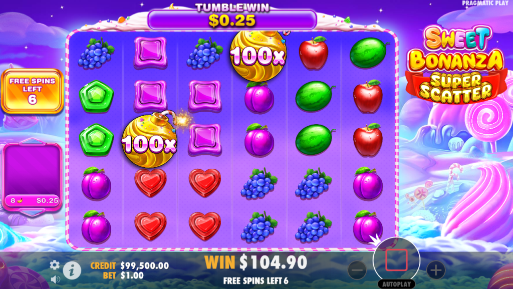Sweet Bonanza Super Scatter Pragmatic Play Slot Review Online Slots Casino New Volatile Bonus Free Spins Games