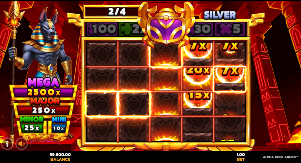 Alpha Gods Anubis PearFiction Studios Slot Review Online Slots Casino New Volatile Bonus Free Games Spins