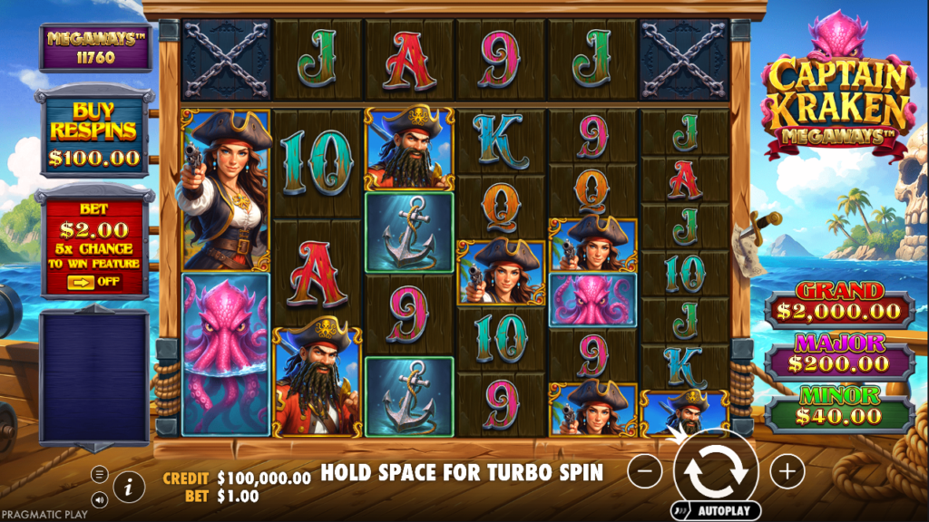 Captain Kraken Megaways Slot Review Pragmatic Play Base Game New Volatile
