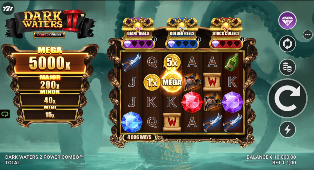 Dark Waters 2 Power Combo Just For The Win Slot Review Online Slots Casino New Volatile