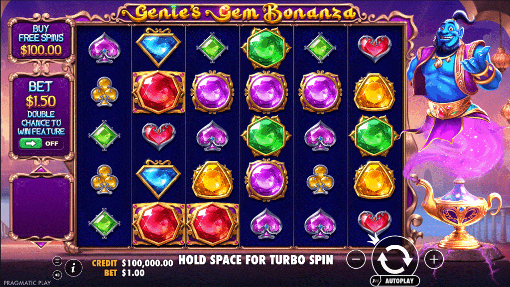 Genie's Gem Bonanza Pragmatic Play Slot Review Online Slots Casino New Volatile