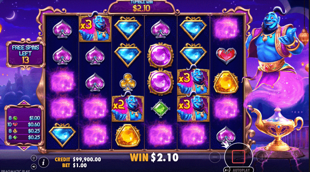 Genie's Gem Bonanza Pragmatic Play Slot Review Online Slots Casino New Volatile Free Games Bonus