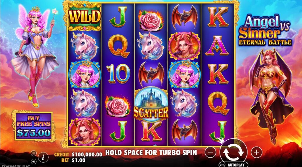 Angel Vs Sinner Eternal Battle Pragmatic Play Slot Review Online Slots Casino New Volatile