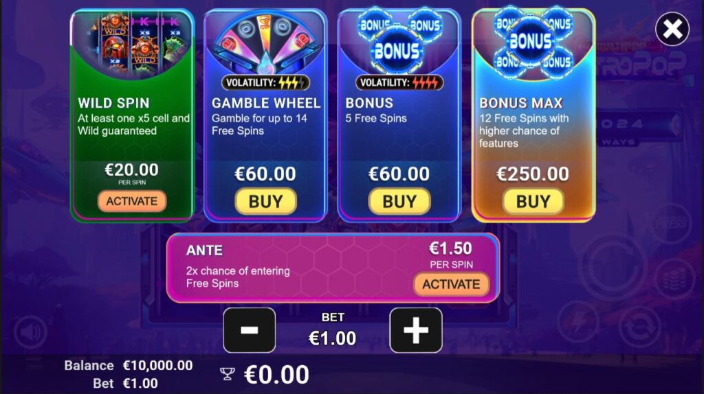 AstroPop AvatarUX Slot Review Online Slots Casino New Volatile Bonus Buy Free Spins Games