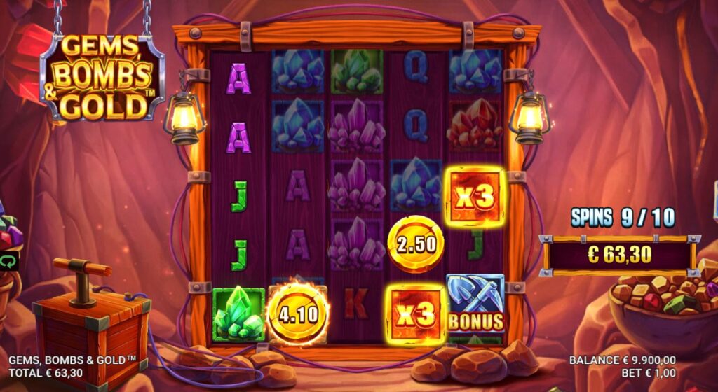 Gems, Bombs & Gold Just For The Win Slot Review Online Slots Casino New Volatile Free Games Spins