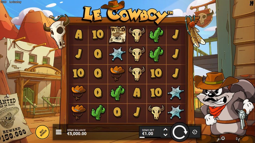 Le Cowboy Hacksaw Gaming Slot Review Online Slots Casino New Volatile