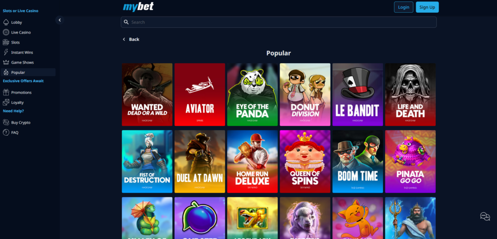 Mybet Casino Review Big Win Volatile