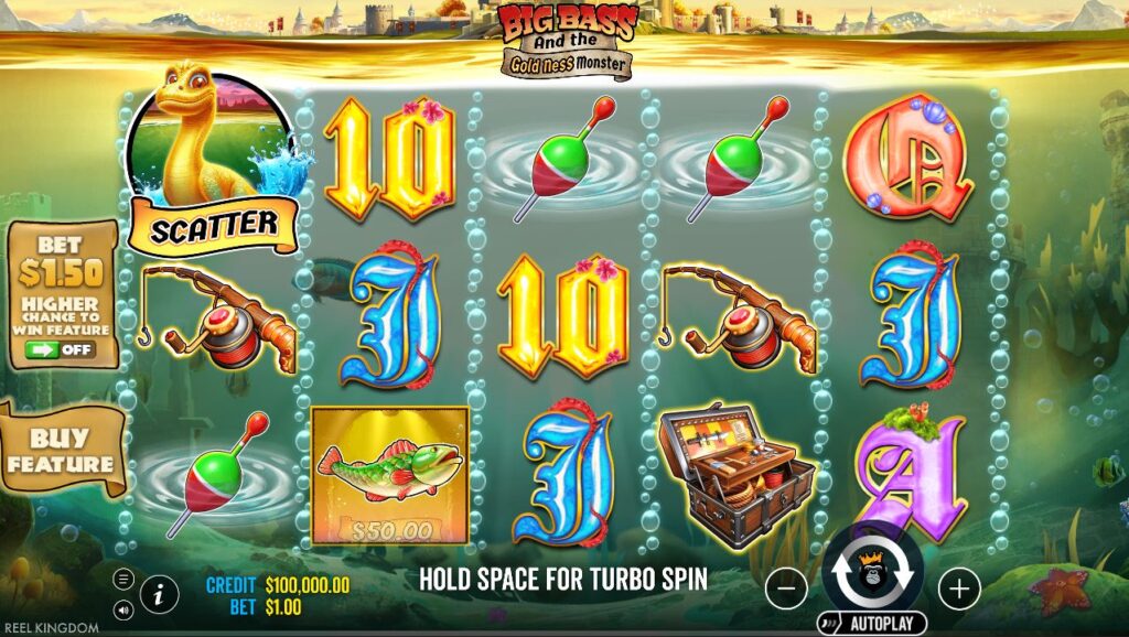 Big Bass & The Gold Ness Monster Reel Kingdom Slot Review Online Slots Casino New Volatile