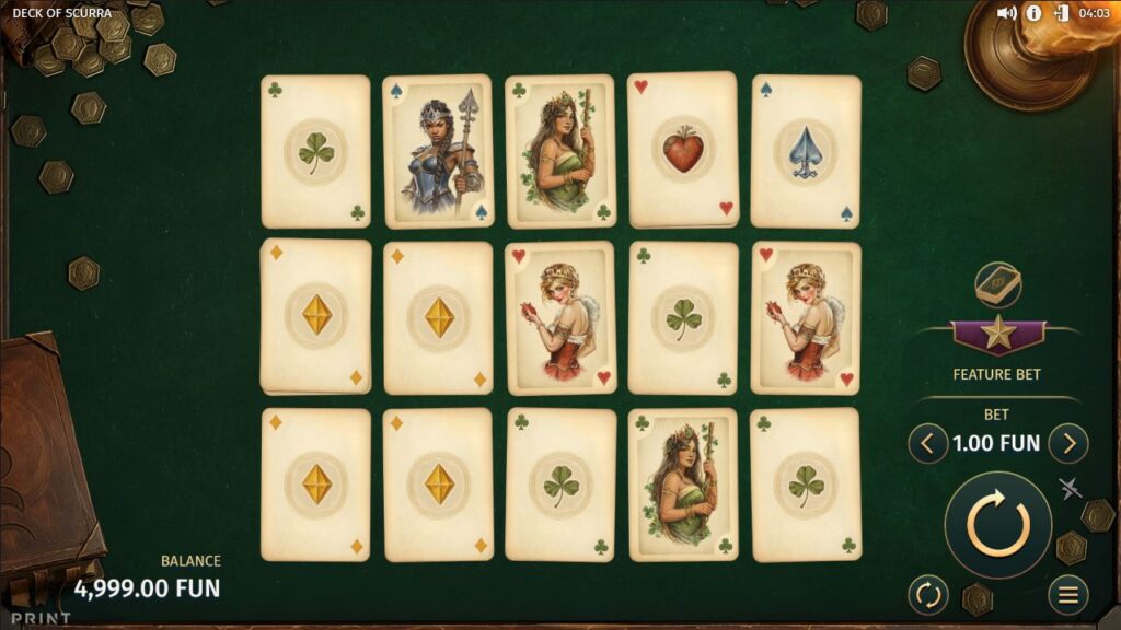 Deck of Scurra Print Studios Slot Review Online Slots Casino New Volatile