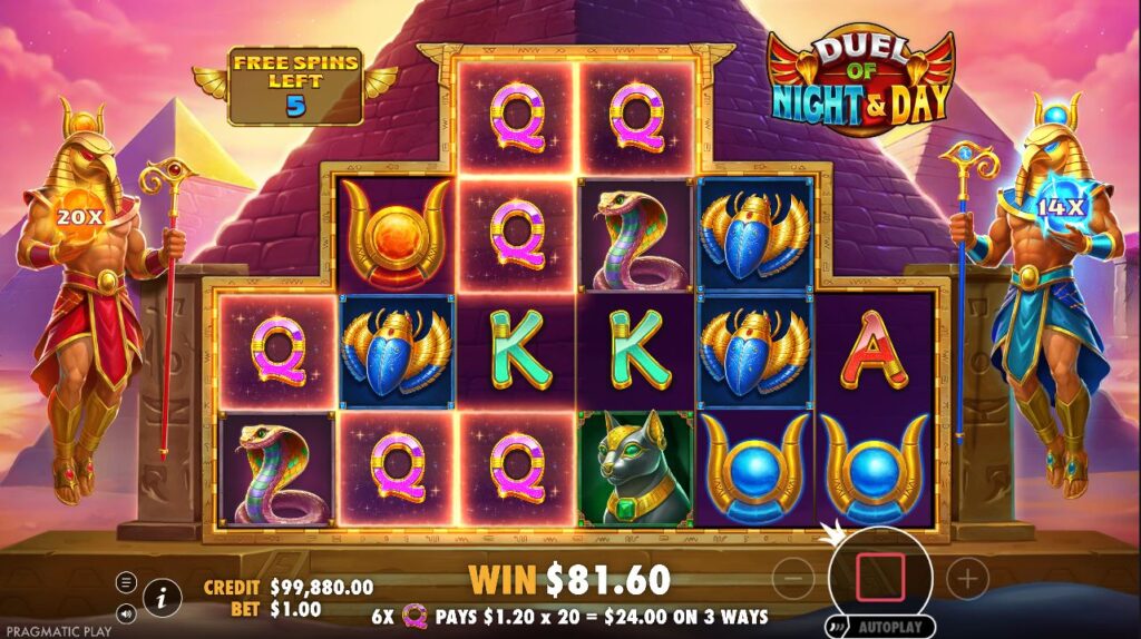 Duel of Night & Day Pragmatic Play Slot Review Online Slots Casino New Volatile Pay Table Line Bonus
