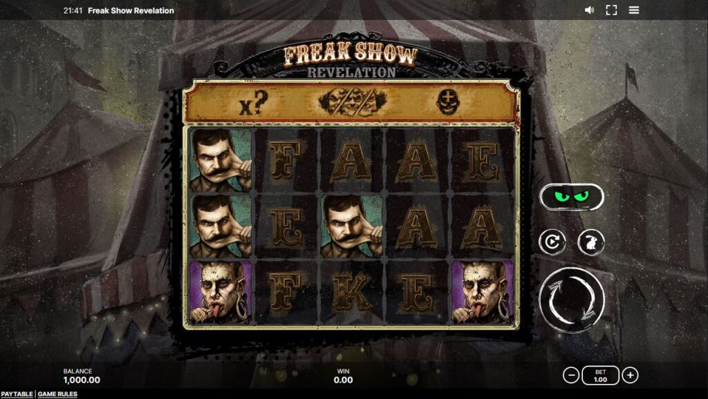 Freak Show Revelation Sneaky Slots Slot Review Online Slots Casino New Volatile