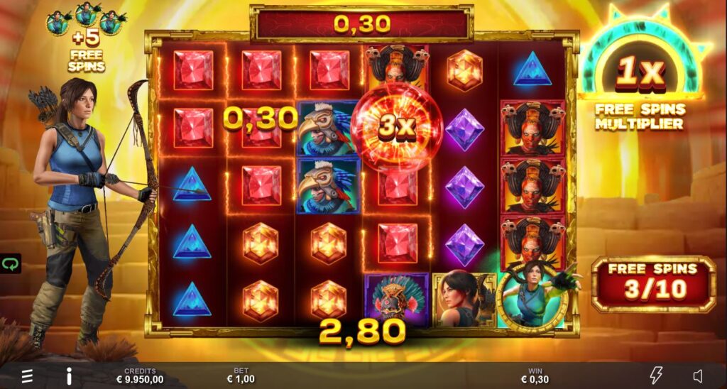Lara Croft: Fortune of the Eclipse MultiChase Triple Edge Studios Slot Review Online Slots Casino New Volatile Bonus Free Games Spins