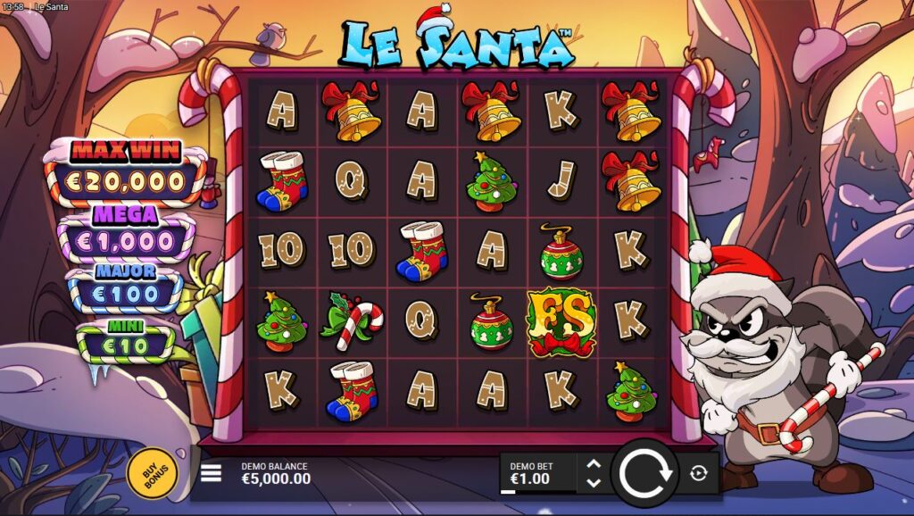 Le Santa Hacksaw Gaming Slot Review Online Slots Casino New Volatile