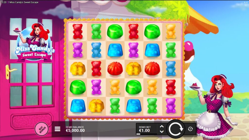 Miss Candy's Sweet Escape Kitsune Studios Slot Review Online Slots Casino New Volatile