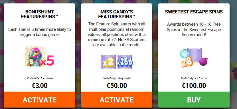 Miss Candy's Sweet Escape Kitsune Studios Slot Review Online Slots Casino New Volatile Bonus Buy Buys Free Games Spins