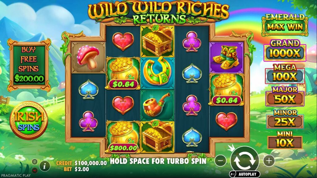Wild Wild Riches Returns Pragmatic Play Slot Review Online Slots Casino New Volatile