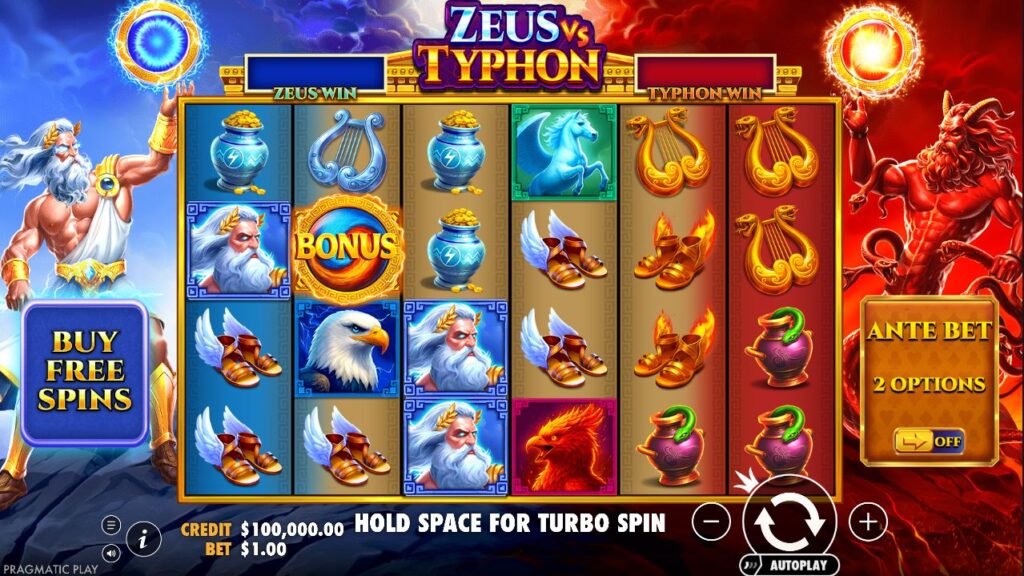 Zeus vs Typhon Pragmatic Play Slot Review Online Slots Casino New Volatile