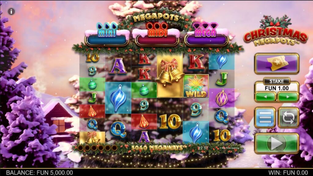 Christmas Megapots Big Time Gaming  Slot Review Online Slots Casino New Volatile