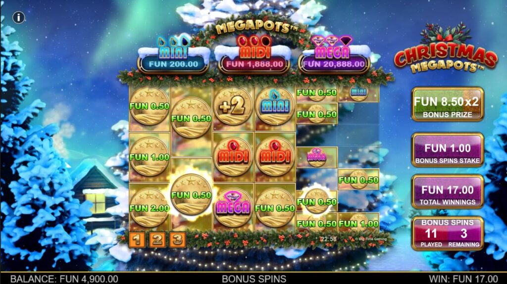 Christmas Megapots Big Time Gaming  Slot Review Online Slots Casino New Volatile Bonus Free Games