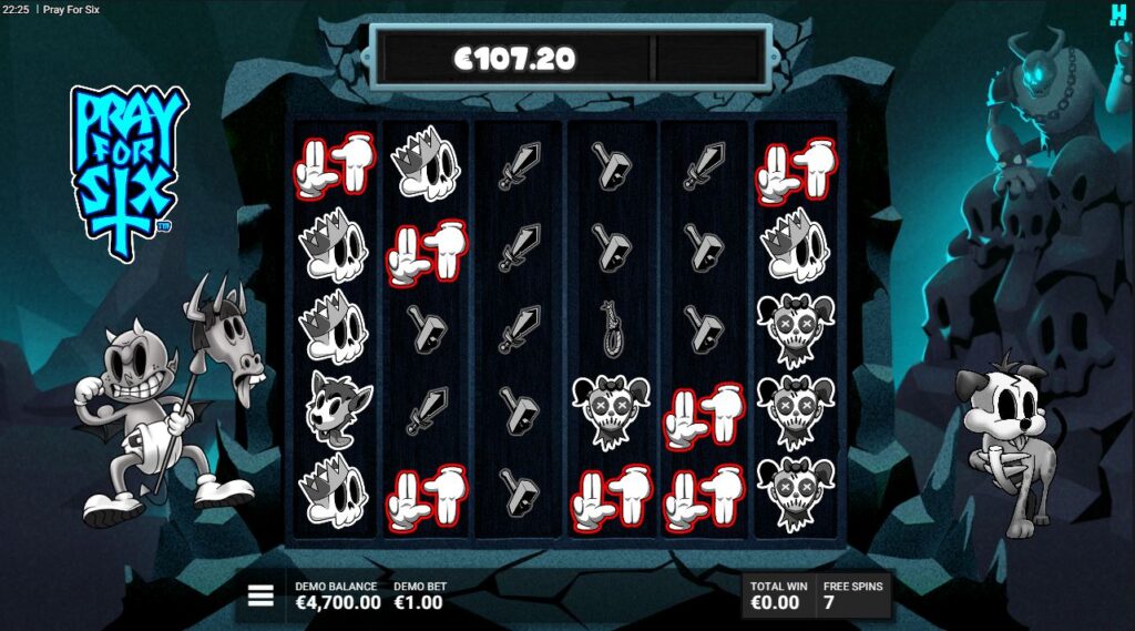 Pray For Six Hacksaw Gaming Slot Review Online Slots Casino New Symbols Pay Table Line Bonus Free Games Spins