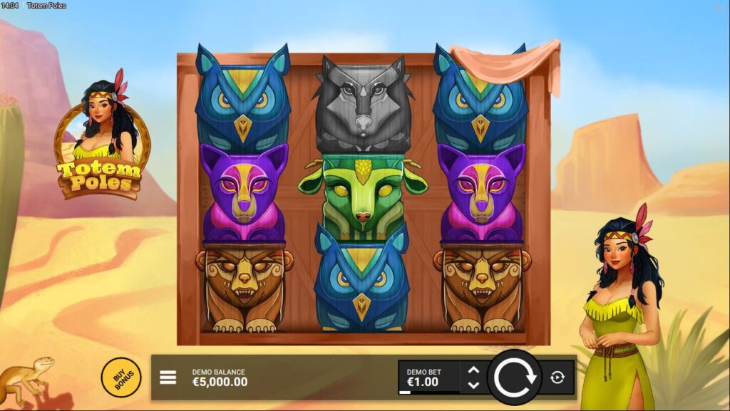 Totem Poles Kitsune Studios Slot Review Online Slots Casino New Volatile