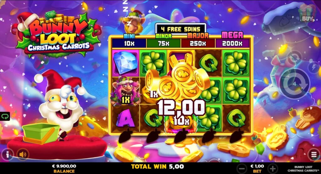 Bunny Loot Christmas Carrots PearFiction Studios Slot Review Free Games Spins