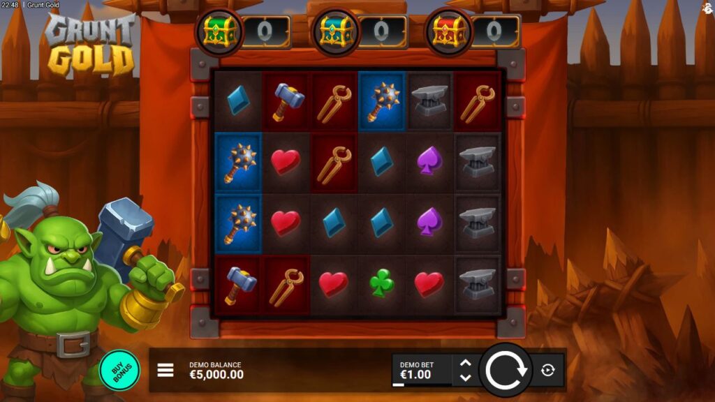 Grunt Gold Bullshark Games Slot Review Online Slots Casino New Volatile