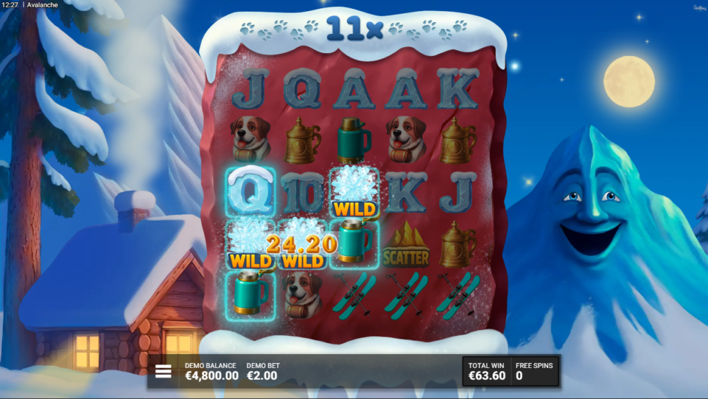 Avalanche GoodTimes Studios Slot Review Online Slots Casino New Volatile Bonus Buy Free Games Spins