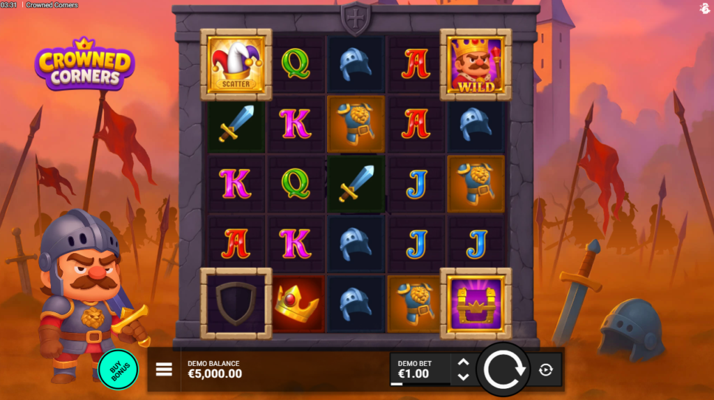Crowned Corners Bullshark Games) Slot Review Online Slots Casino New Volatile