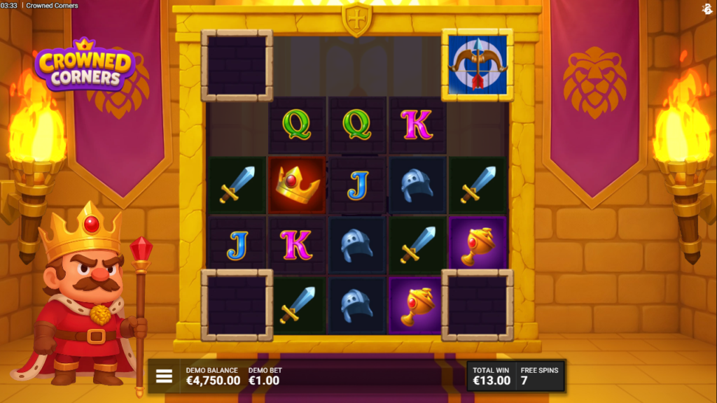 Crowned Corners Bullshark Games) Slot Review Online Slots Casino New Volatile Bonus Free Spins