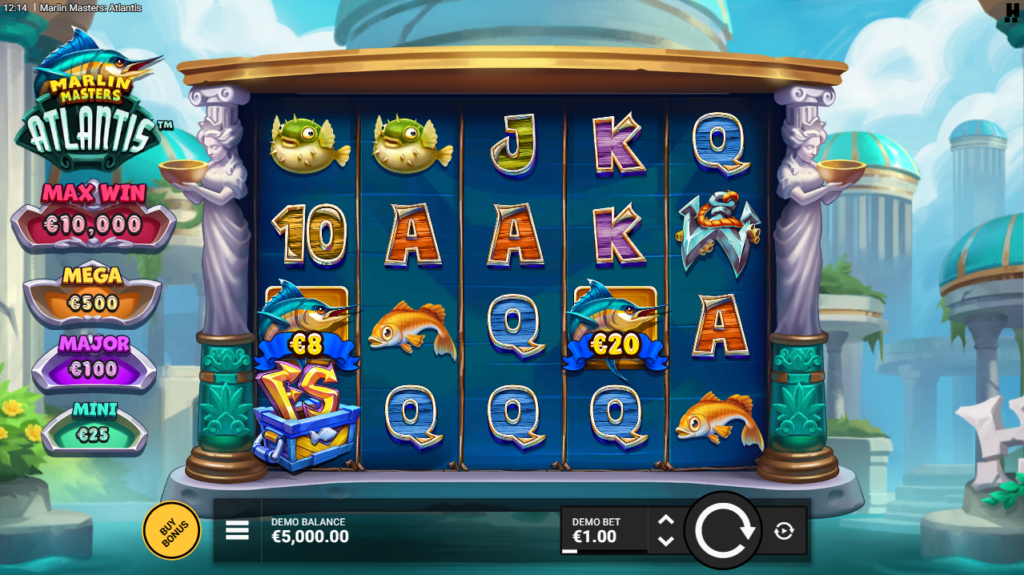 Marlin Masters Atlantis Hacksaw Gaming Slot Review Online Slots Casino New Volatile