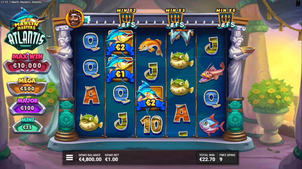 Marlin Masters Atlantis Hacksaw Gaming Slot Review Online Slots Casino New Volatile Bonus Free Games Spins