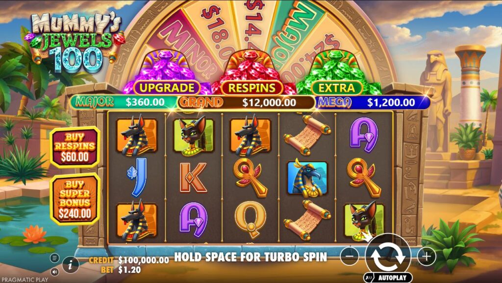 Mummy's Jewels 100 Pragmatic Play Slot Review Online Slots Casino New Volatile