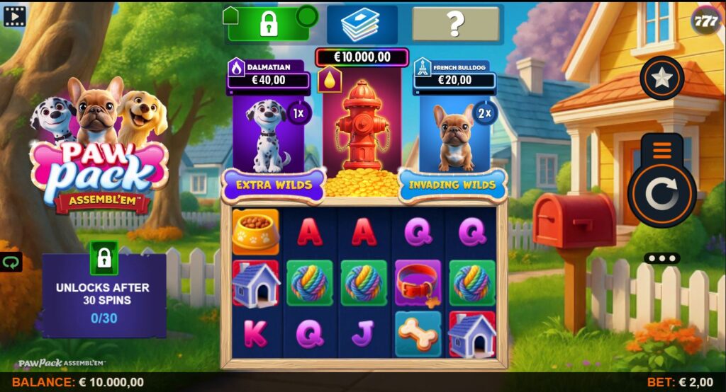 Paw Pack Assembl'em Slingshot Studios Slot Review Online Slots Casino New Volatile