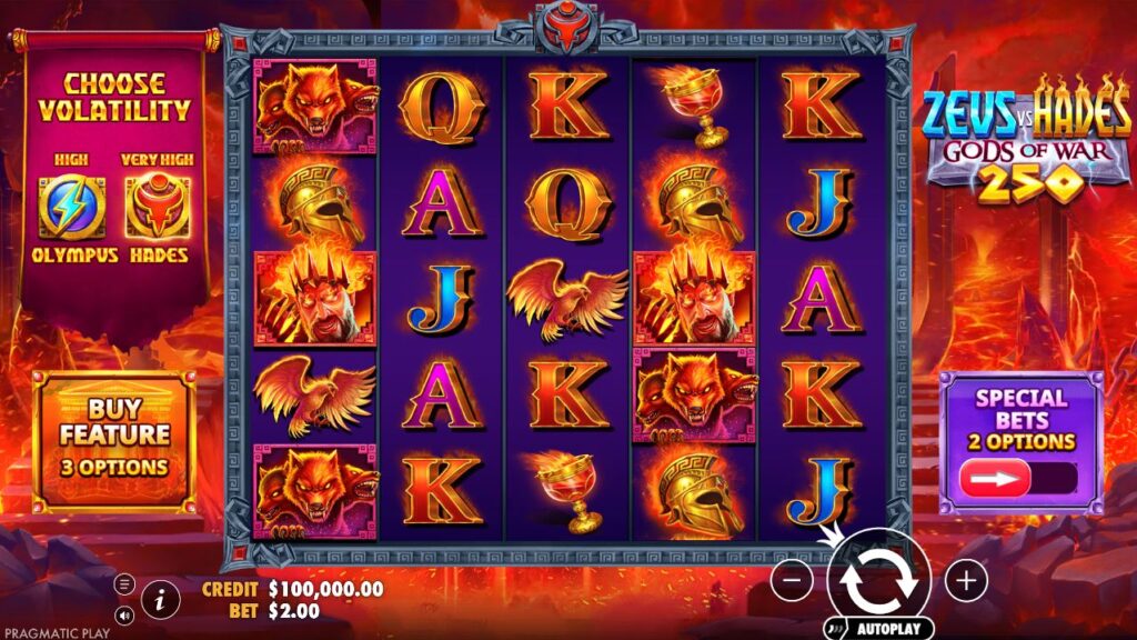 Zeus vs Hades Gods of War 250 Pragmatic Play Slot Review Online Slots Casino New Volatile