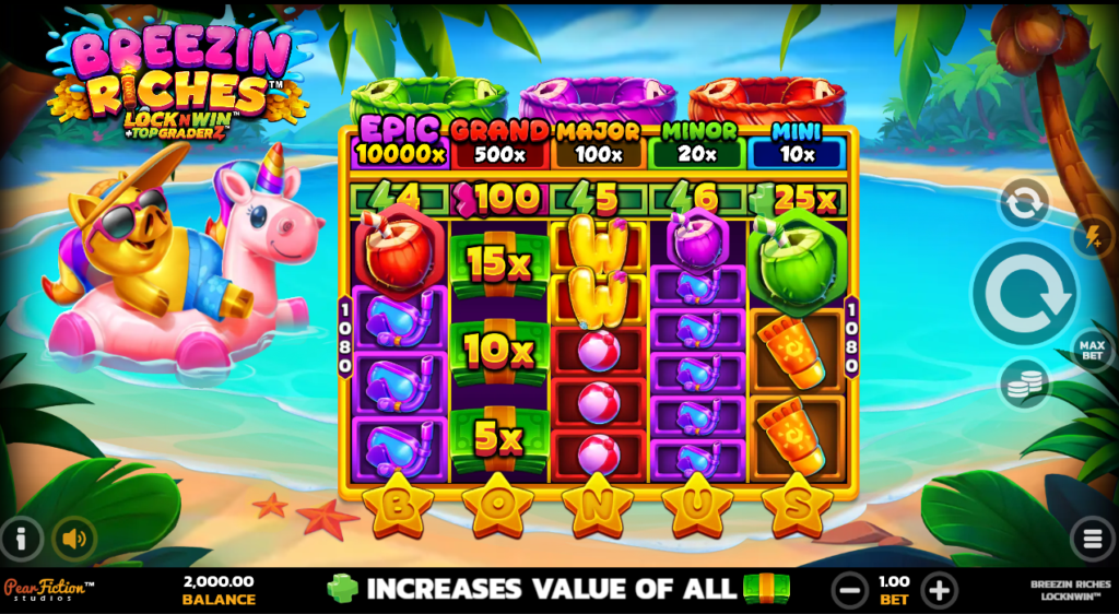Breezin Riches PearFiction Studios) Slot Review Online Slots Casino New Volatile