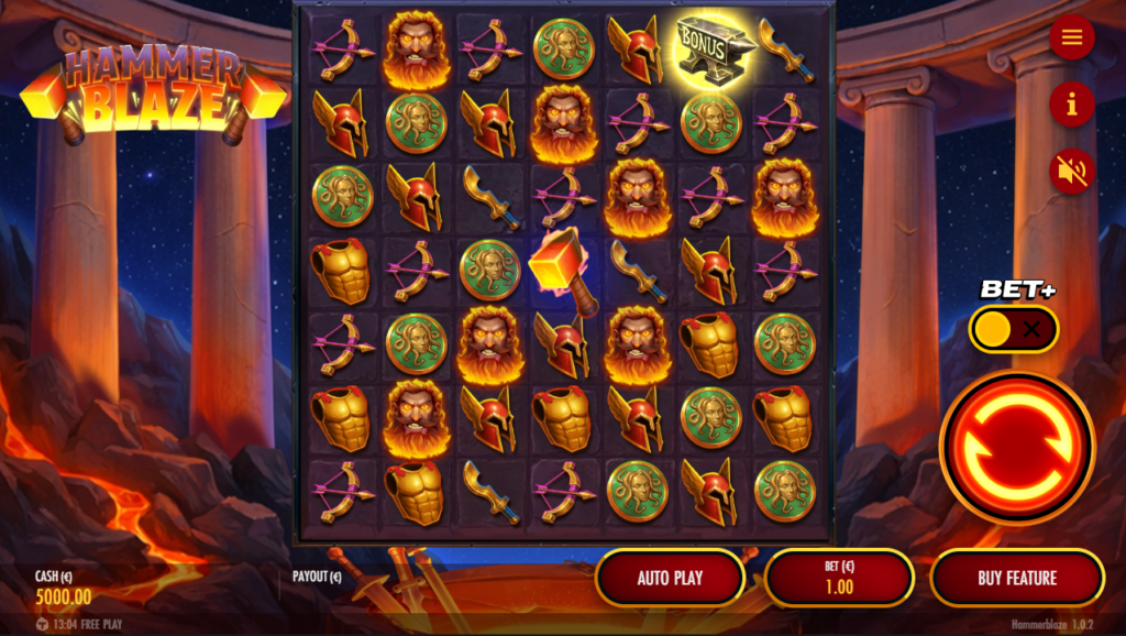 Hammerblaze Thunderkick Slot Review Online Slots Casino New Volatile