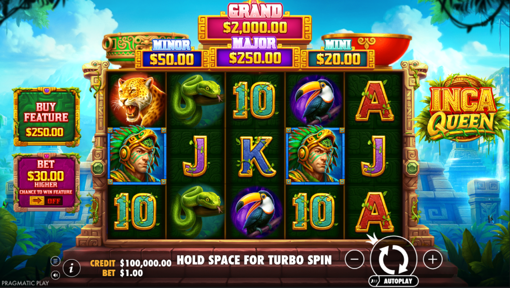 Inca Queen Pragmatic Play Slot Review Online Slots Casino New Volatile