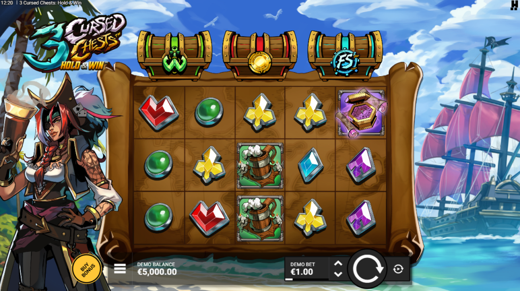 3 Cursed Chests Hacksaw Gaming Slot Review Online Slots Casino New Volatile