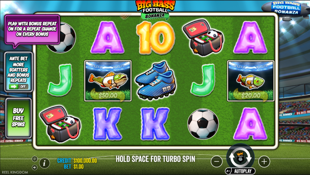 Big Bass Football Bonanza Reel Kingdom Slot Review Online Slots Casino New Volatile