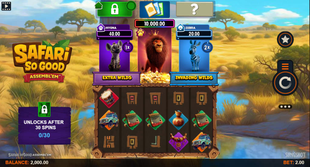 Safari So Good Assembl’em Slingshot Studios Slot Review Online Slots Casino New Volatile