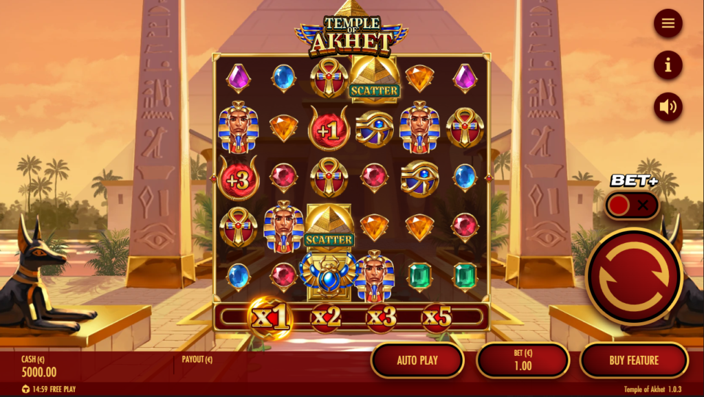 Temple of Akhet Thunderkick Slot Review Online Slots Casino New Volatile