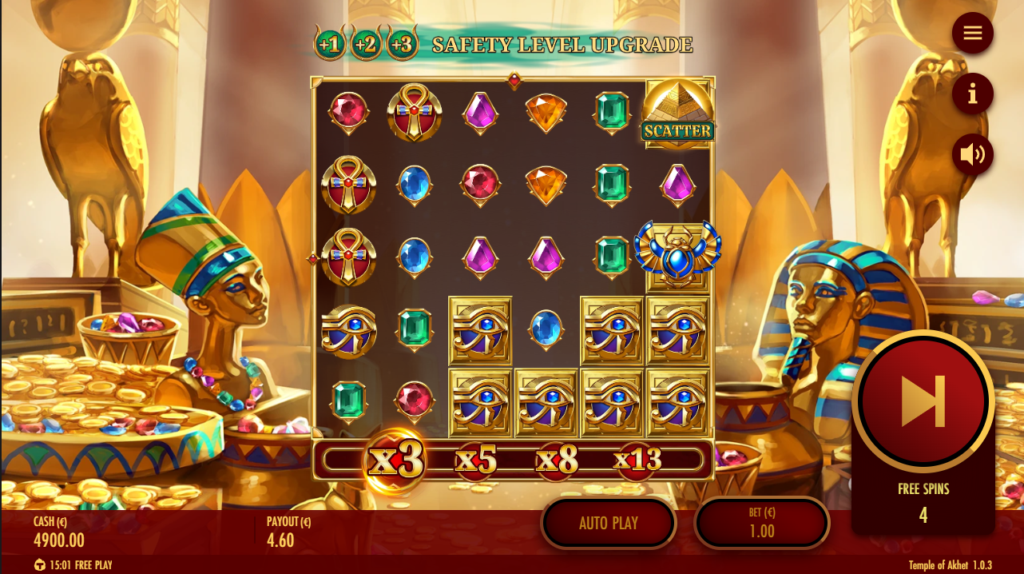 Temple of Akhet Thunderkick Slot Review Online Slots Casino New Volatile Bonus Free Games Spins