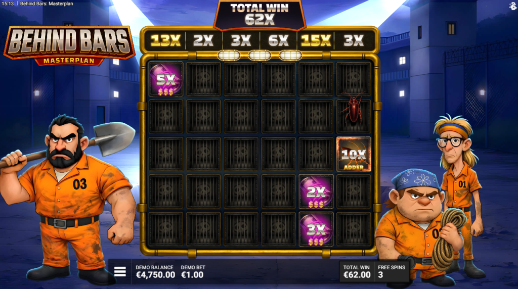 Behind Bars Masterplan Bullshark Games Slot Review Online Slots Casino New Volatile Bonus Free Games Spins