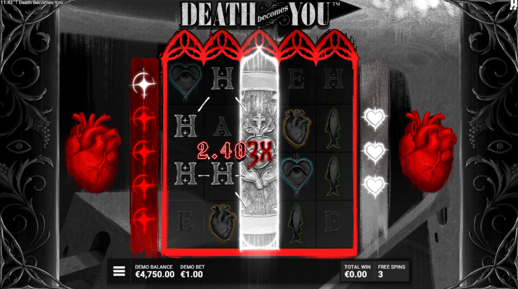 Death Becomes You Hacksaw Gaming Slot Review Online Slots Casino New Volatile Bonus Buy Free Games Spins