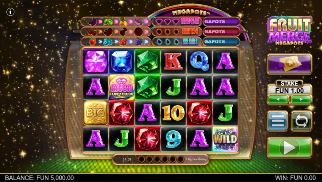 Fruit Merge Megapots Big Time Gaming Online Slots Casino New Volatile