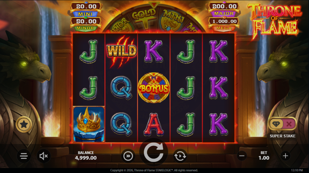 Throne Of Flame Stakelogic Slot Review Online Slots Casino New Volatile