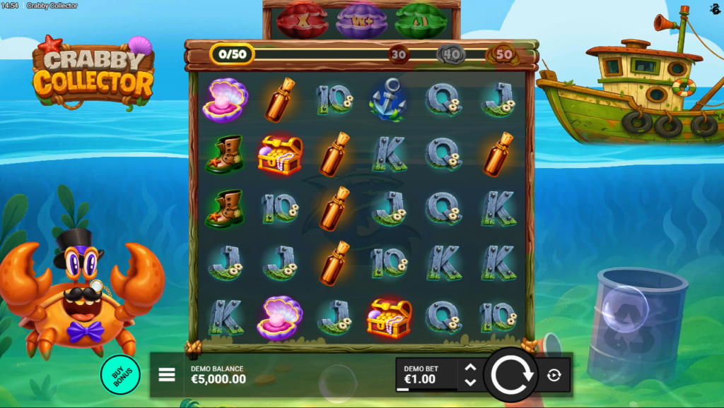 Crabby Collector Bullshark Games Slot Review Online Slots Casino New Volatile