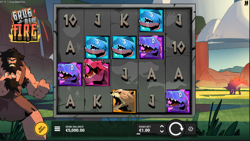 Grug Make Fire Hacksaw Gaming Slot Review Online Slots Casino New Volatile